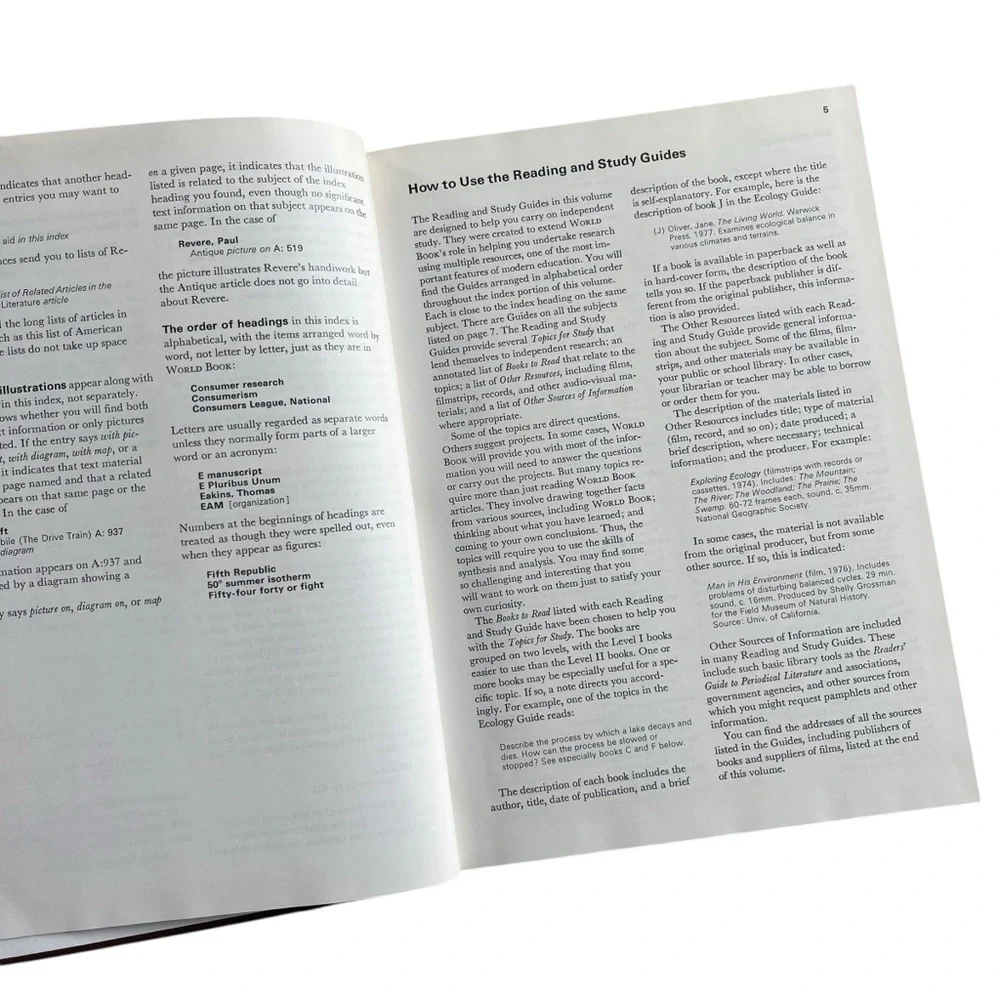 World Book Encyclopedia Research Guide Index Vol 22 1979 Childcraft Inc Hardcove